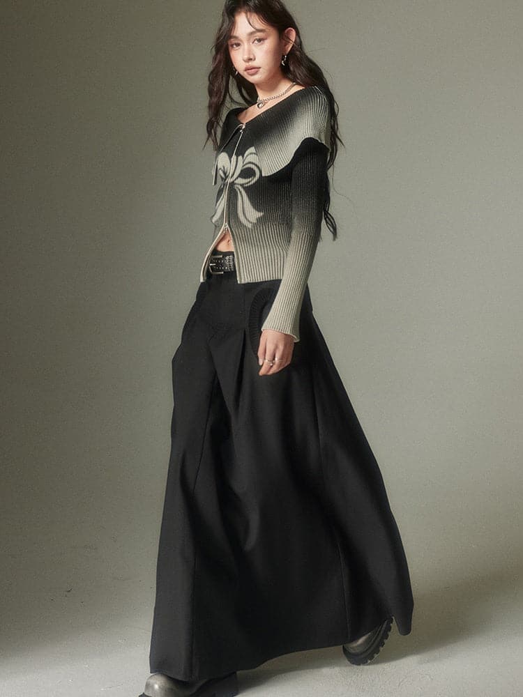 A-Line Circle Long Skirt With Pocket - chiclara