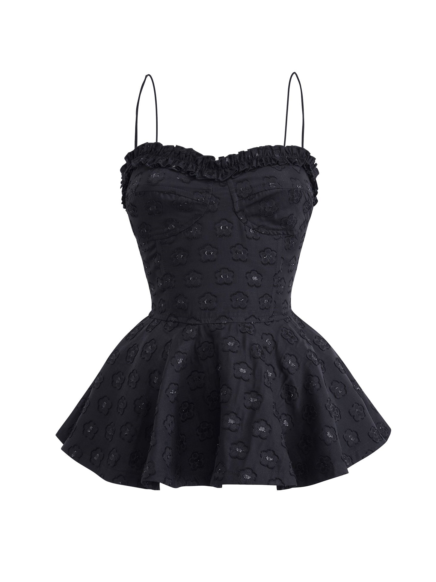 Noir Elegance Peplum Dress Set - chiclara
