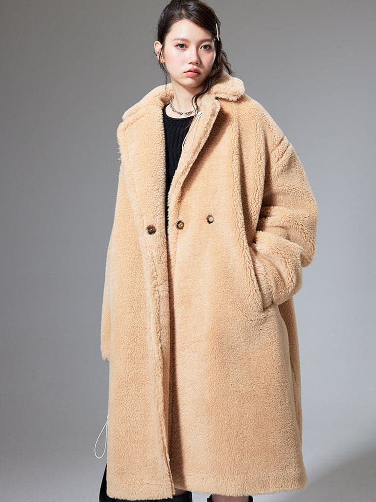 Luxe Lamb Wool Mid-Length Coat - chiclara