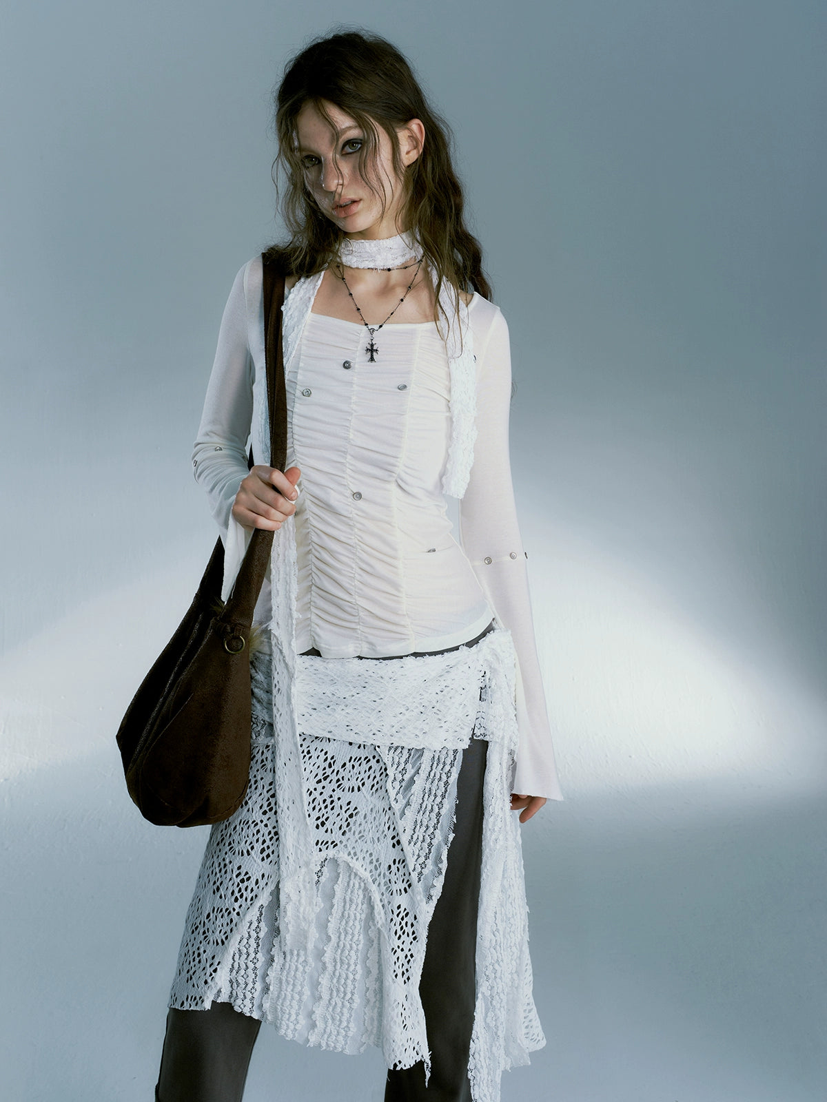 Elegant Lace Apron Skirt - chiclara