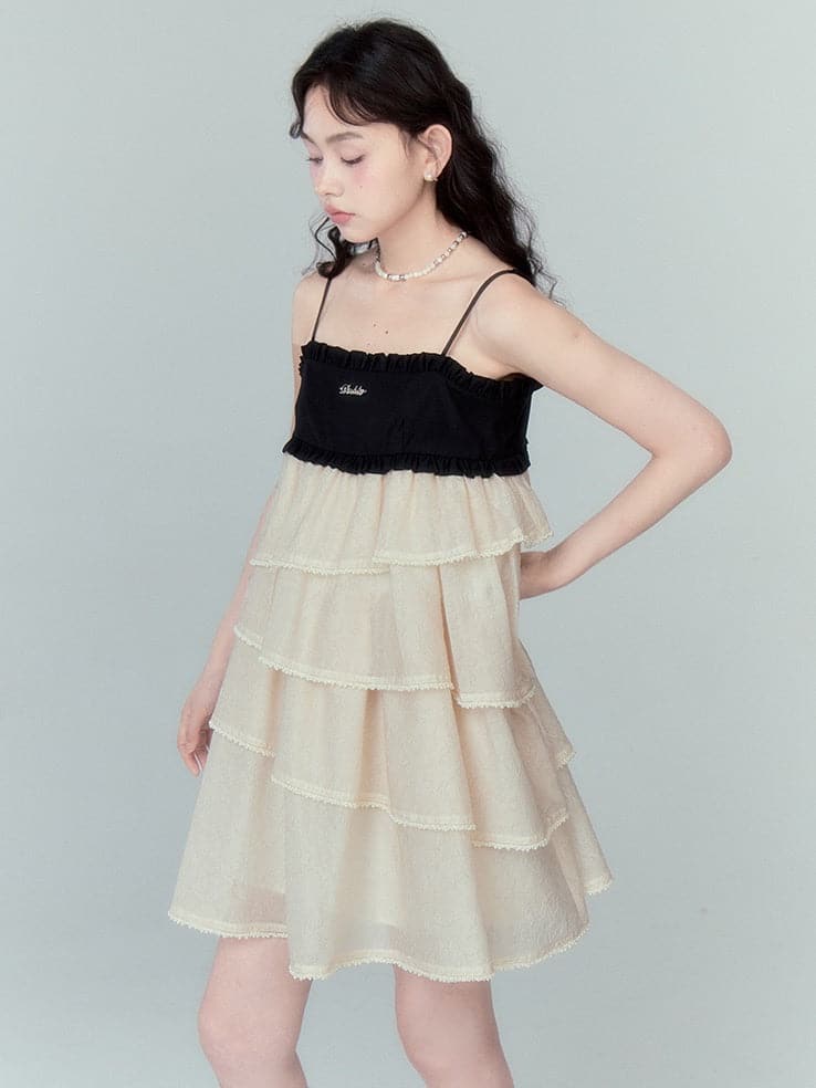 Sling Pearl Cake Dress - chiclara