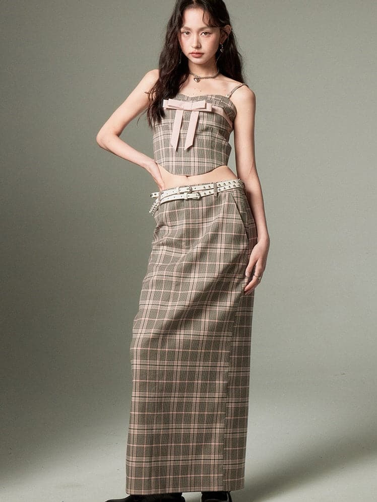 Cropped Camisole & Long Skirt Set - chiclara