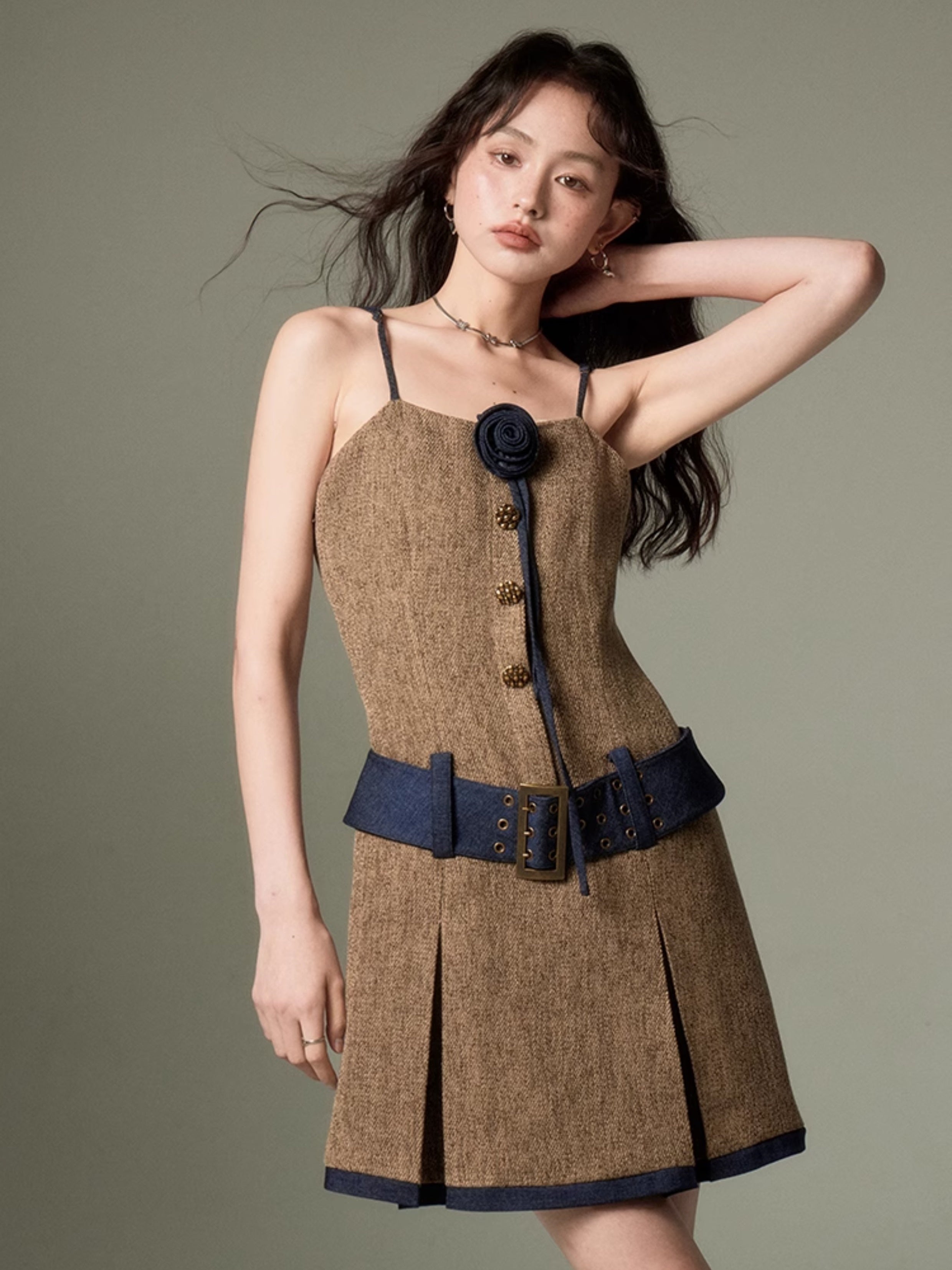 Tweed Short Jacket & Slip Skirt Combo - chiclara