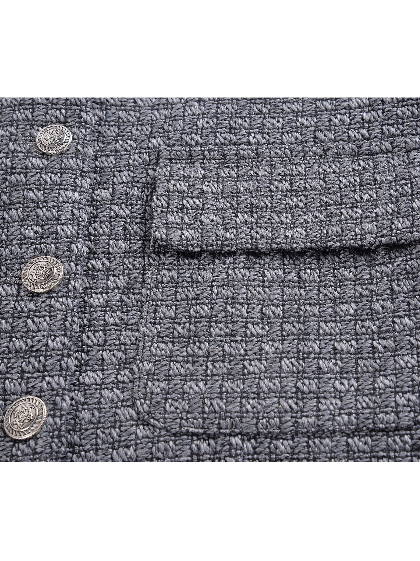 Sleek No-Collar Tweed Short Jacket - chiclara