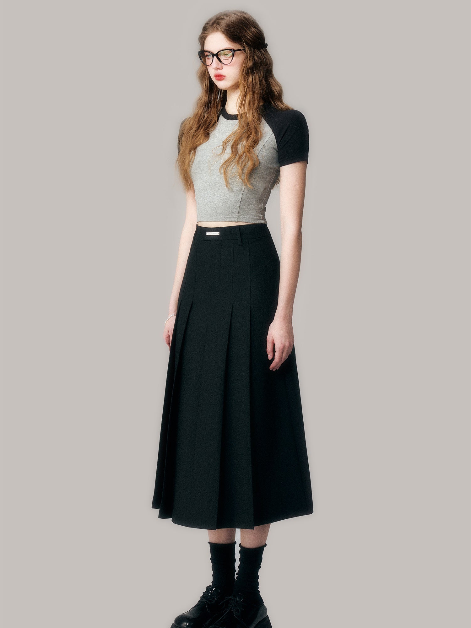 Elegant Pleated Maxi Skirt - chiclara