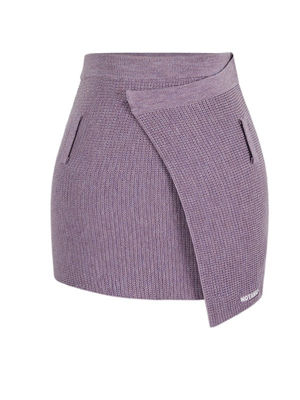Geometric Empty Knit Top & Skirt - chiclara