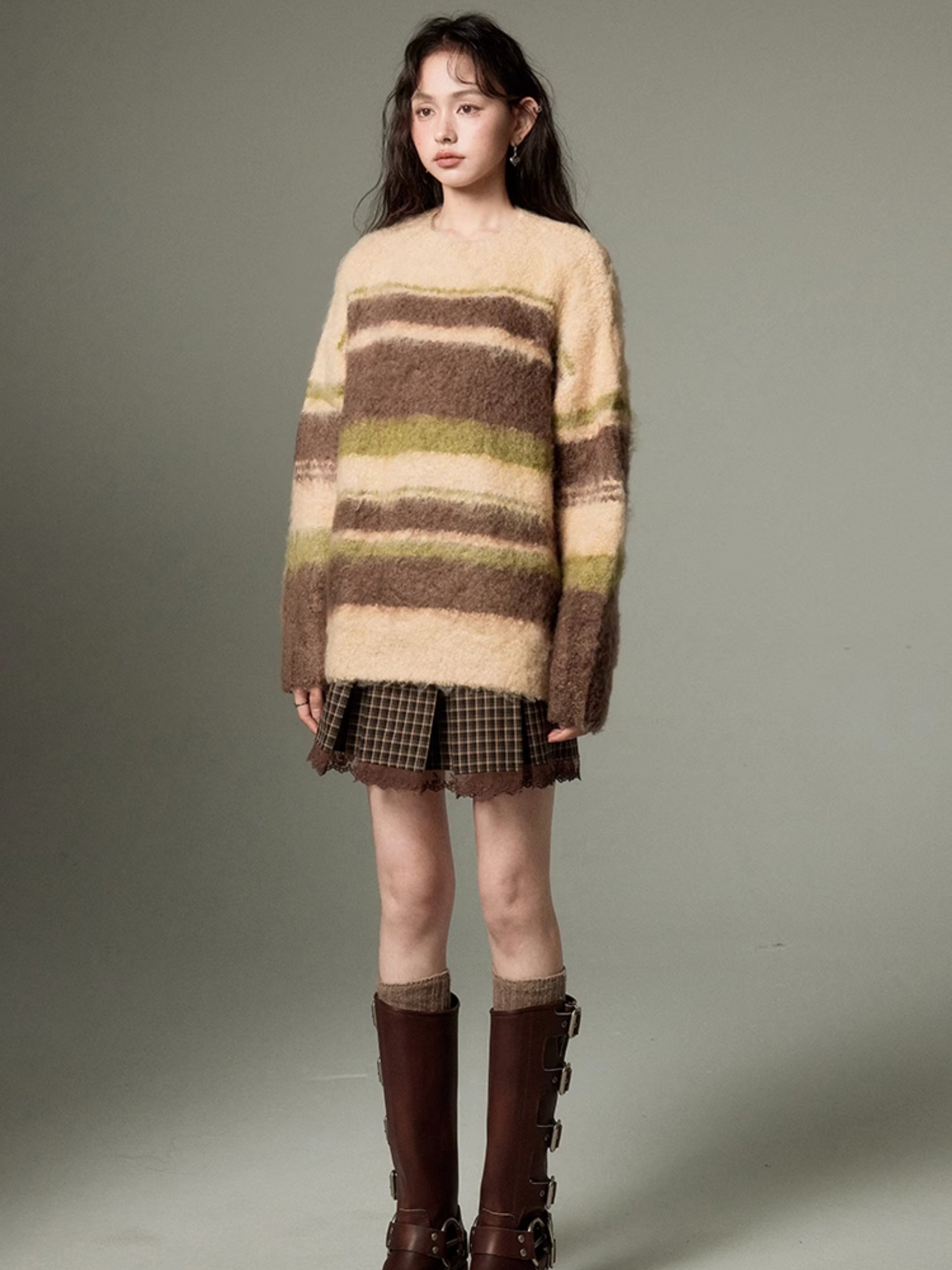 Soft Waxy Loose Sweater - chiclara