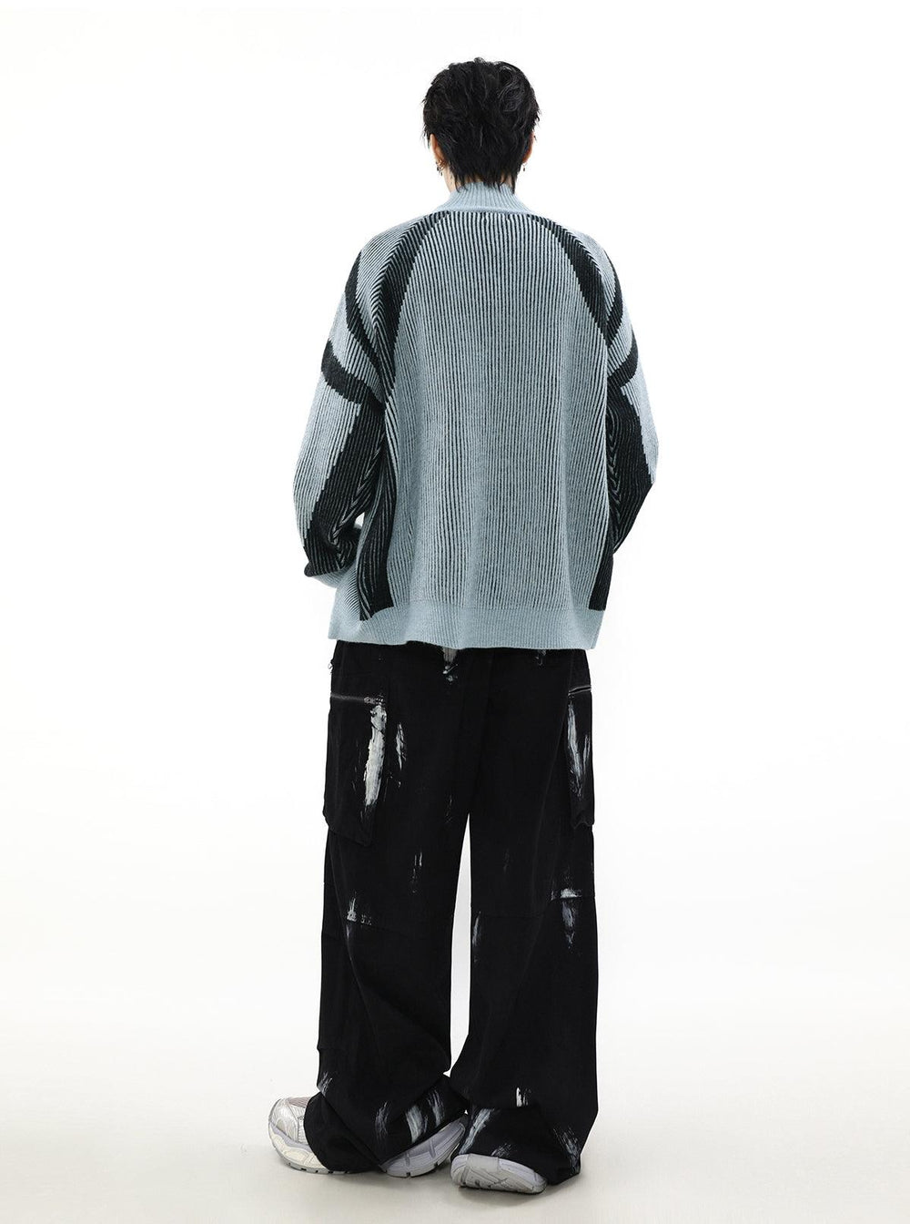 High Neck Oversize Knit Cardigan