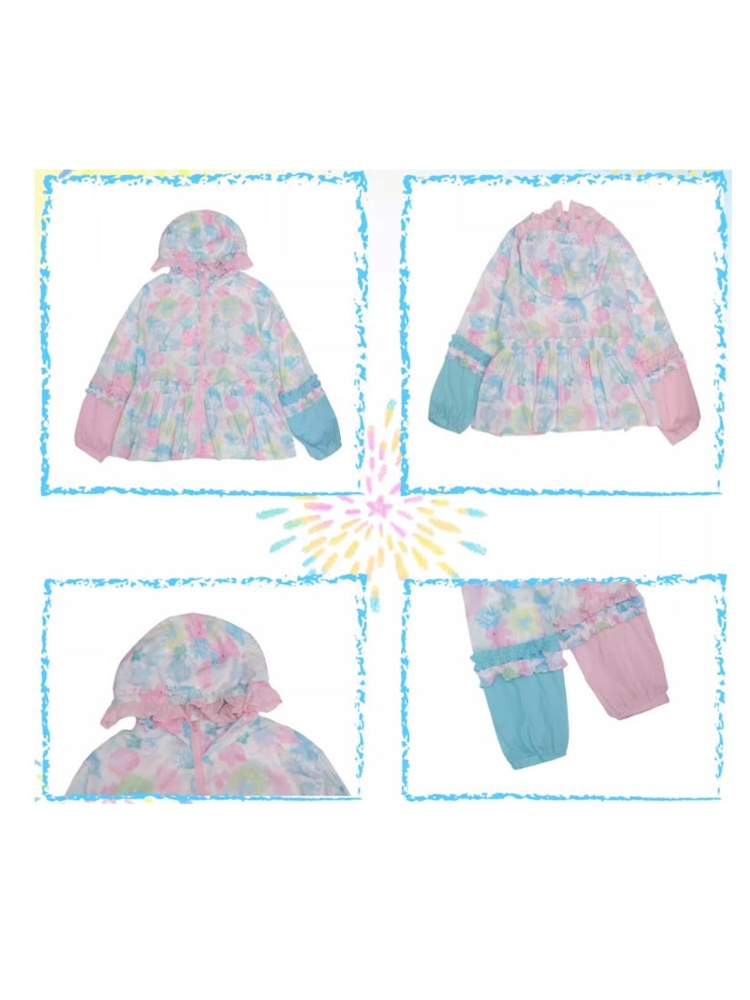 Y2K Cartoon Print Light Sunscreen Uv Jacket - chiclara