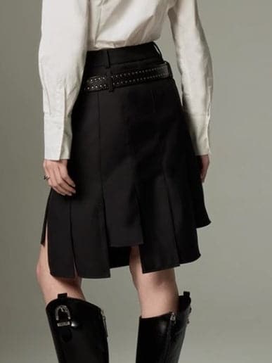 Asymmetrical Hemline Skirt - chiclara