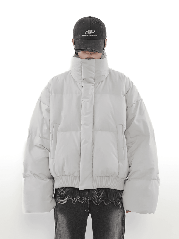 Puffer Jacket with High Collar for Women - Ada