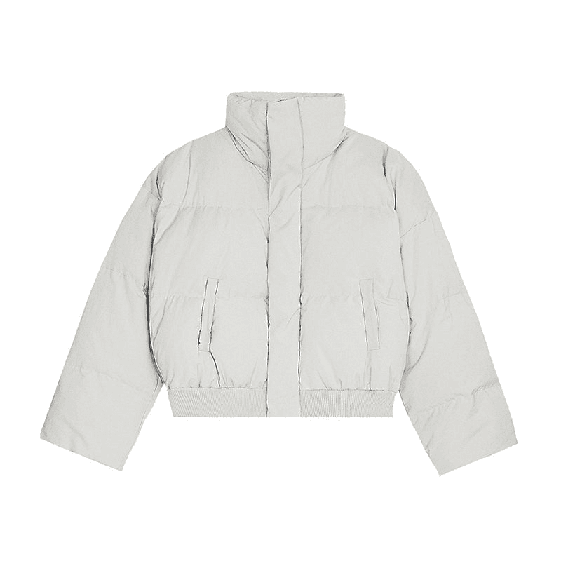 ★24-25FW新作★CALL ME BABY★Highneck Collar Knit Jacket Puff High Collar Jacket