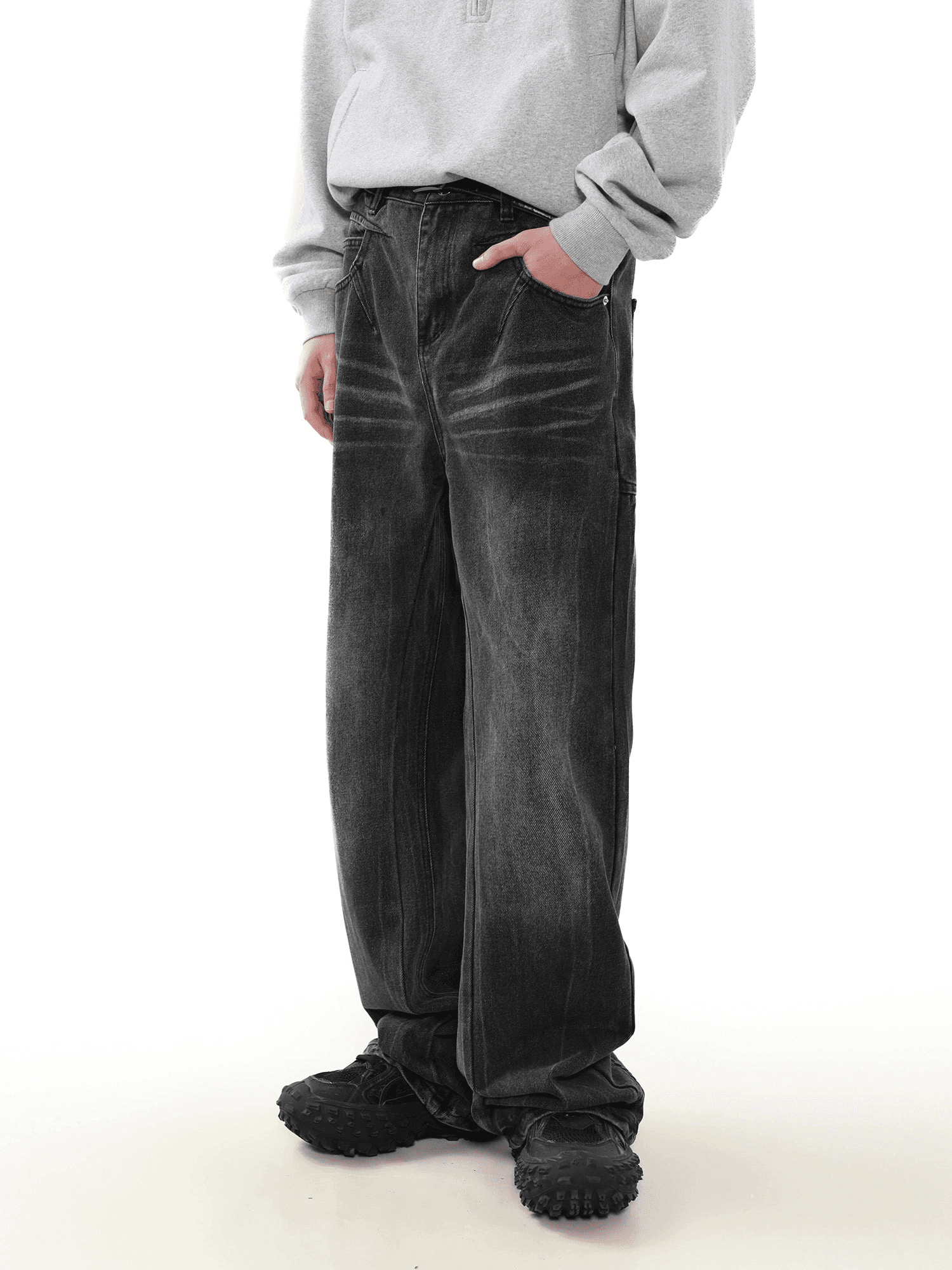 Relaxed Wash Jeans - chiclara