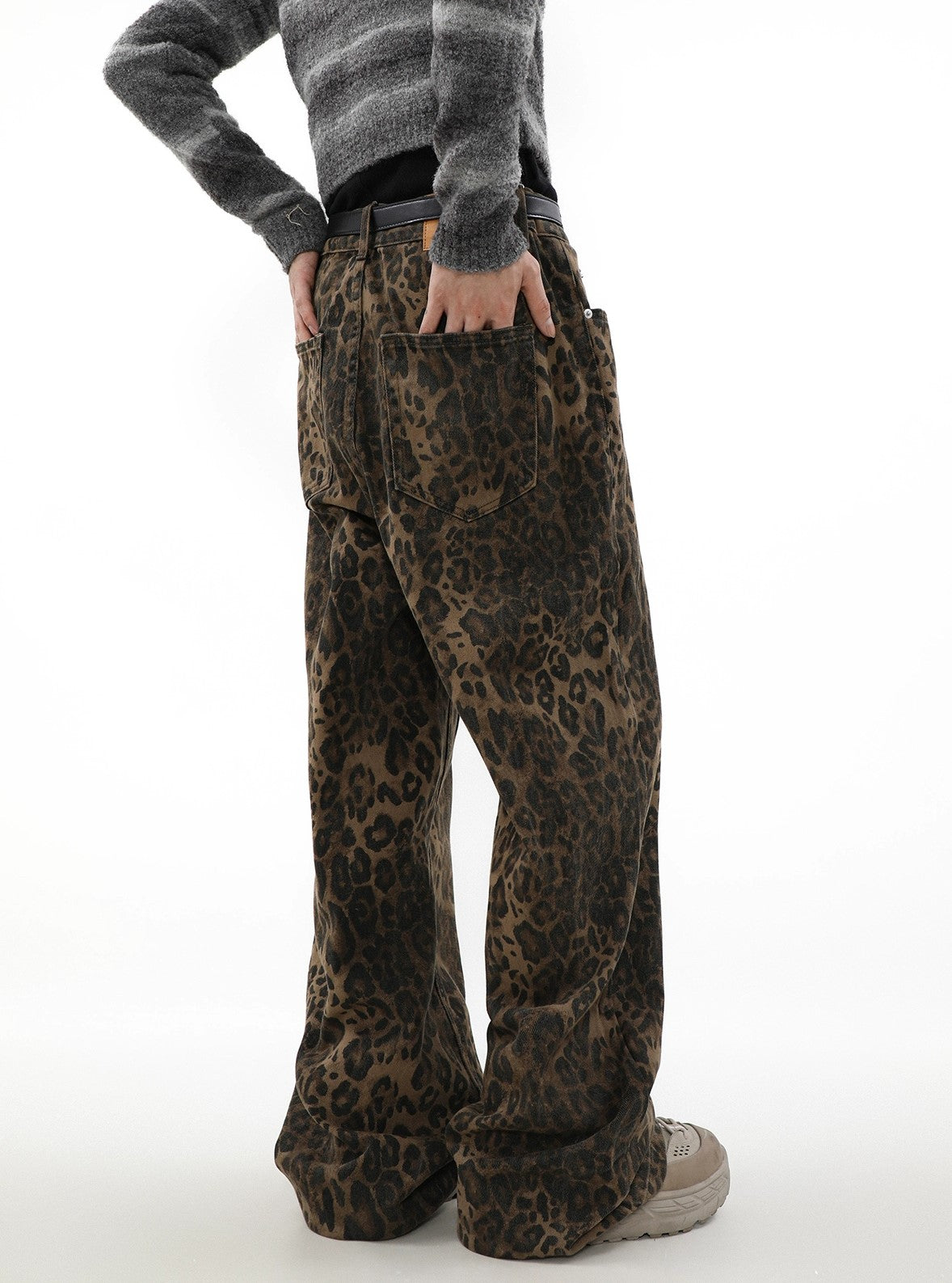 Wild Print Wide Jeans - chiclara