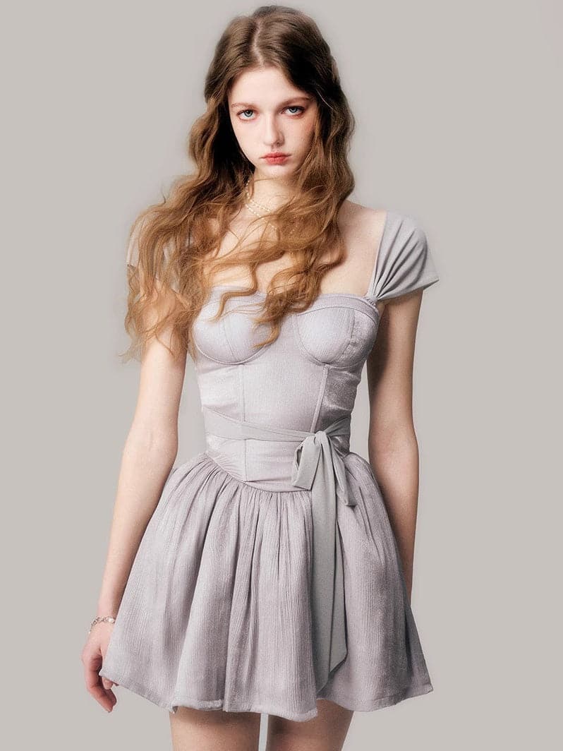 Elegant French Sleeve Tutu Dress - chiclara