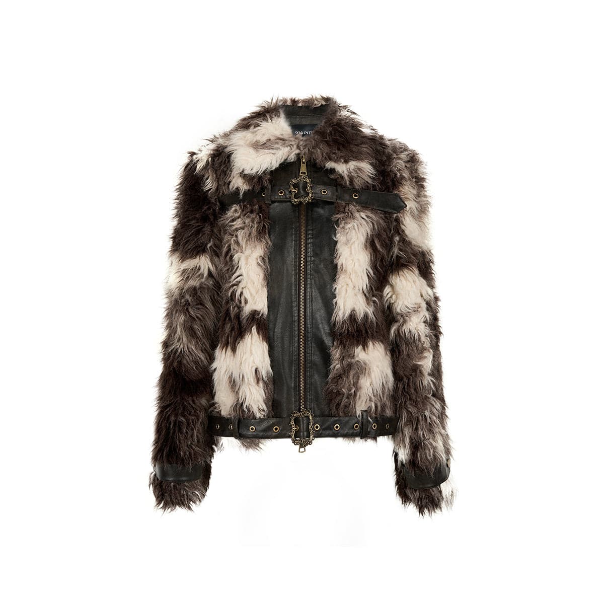 Luxury Leather Patchwork Fur Jacket - chiclara