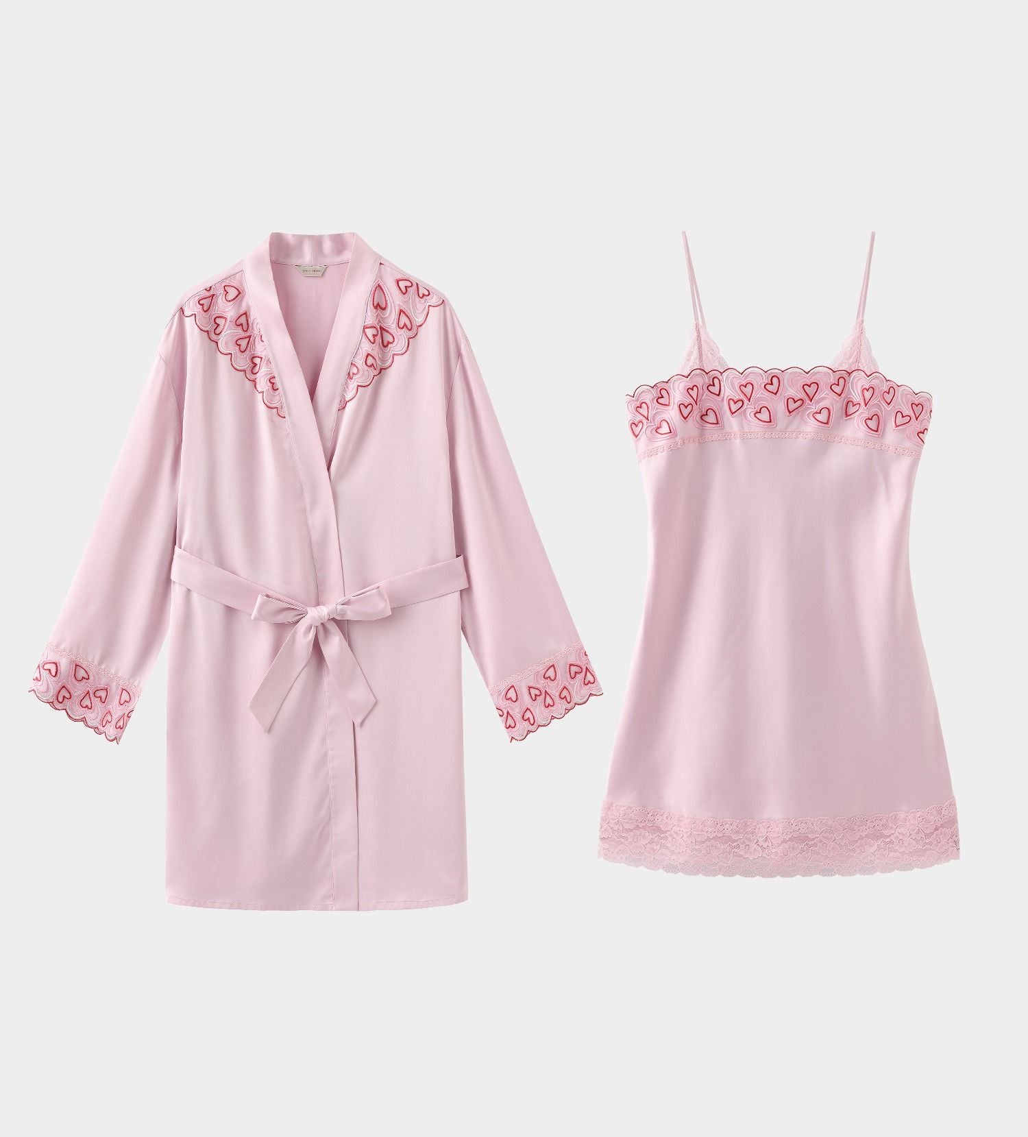 Sheer Lace Chemise Nightgown And Robe Set - chiclara